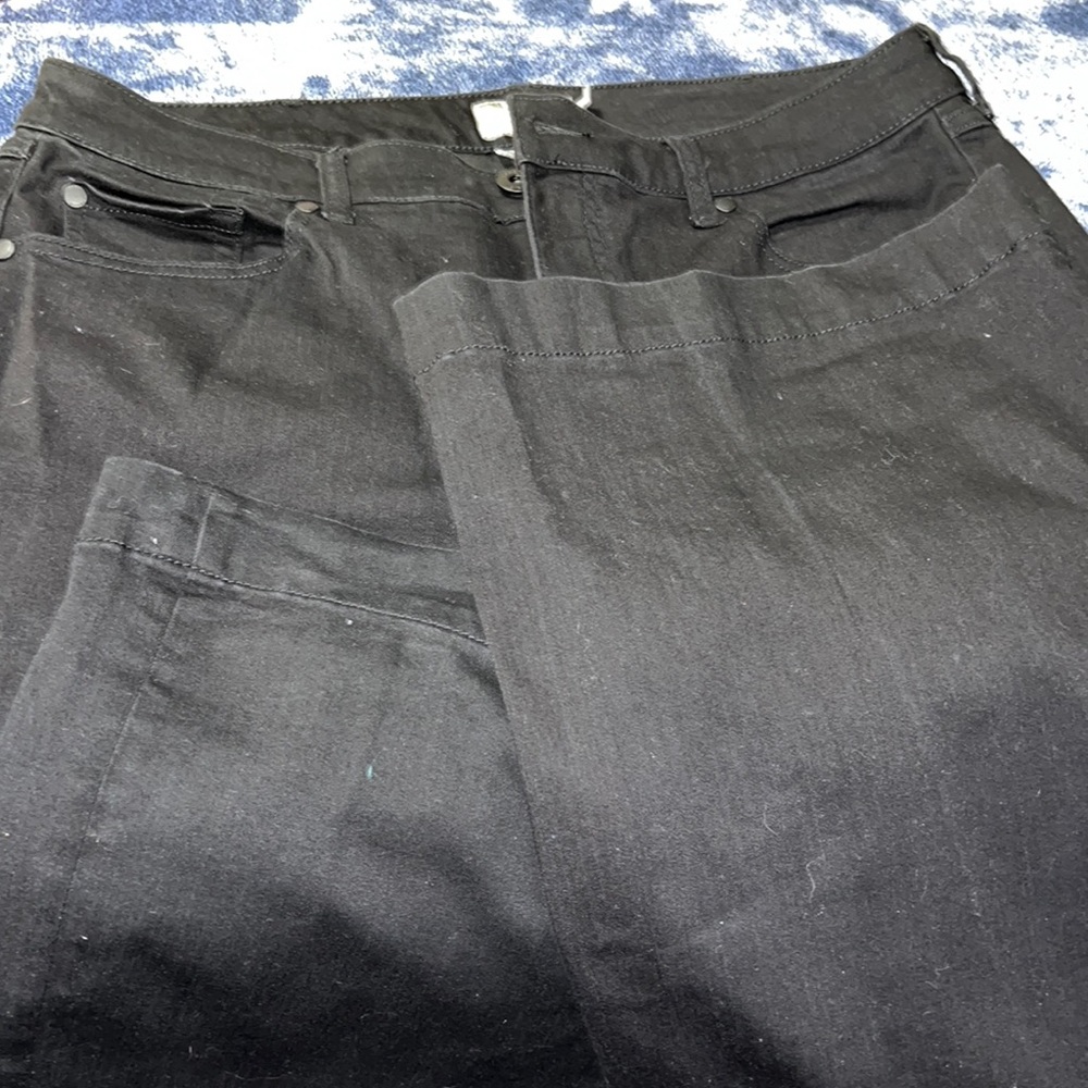 Torrid high rise wide leg black jeans 16R